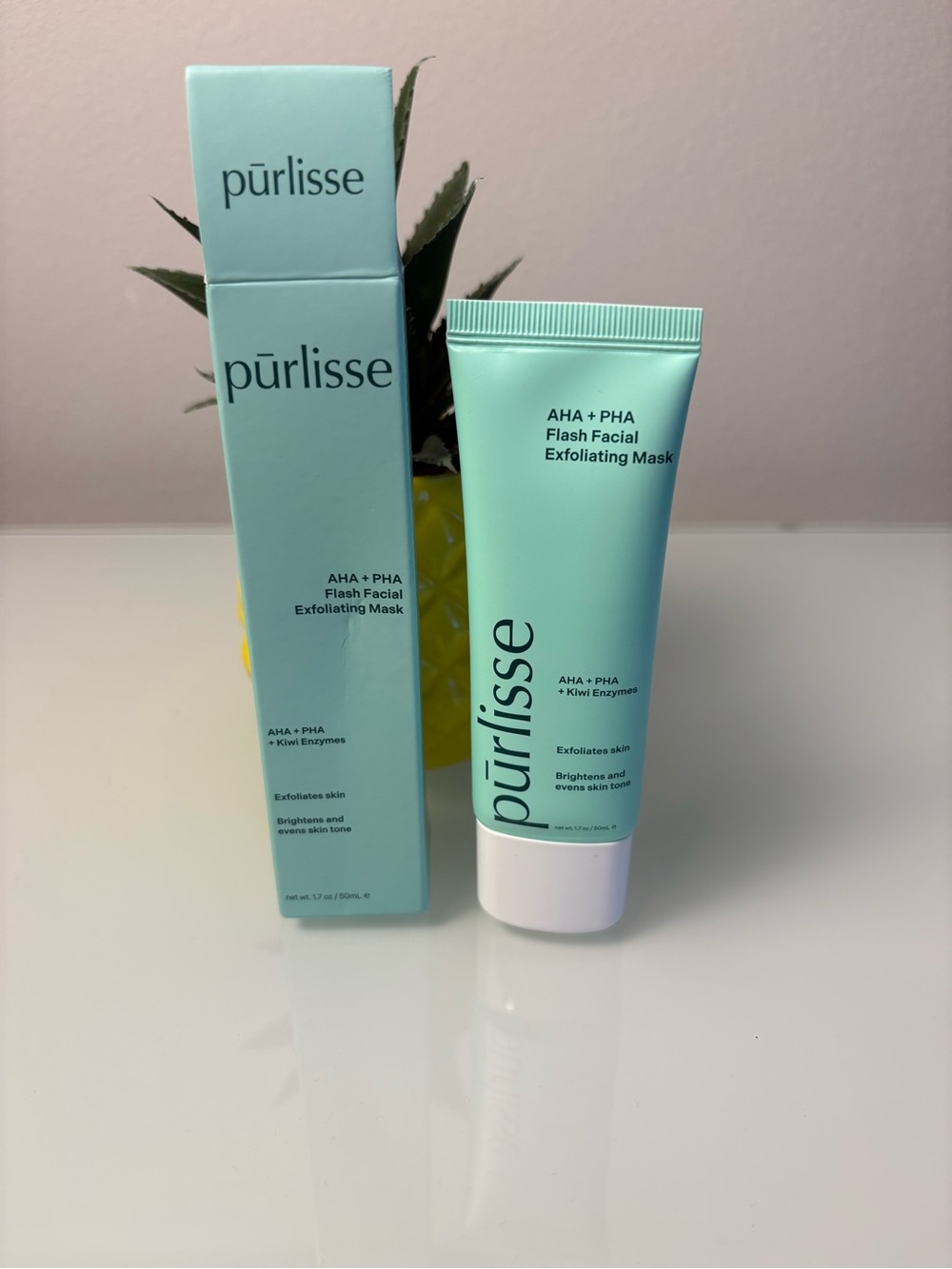 🧖🏻‍♀️purlisse Mint Green AHA + PHA Flash Facial Exfoliating Mask